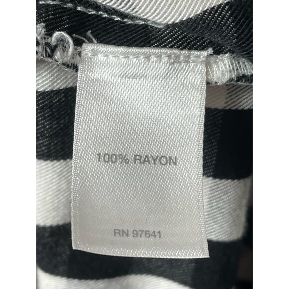 J Jill Gingham Tunic Shirt Dress Roll Tab Sleeves Pockets Size Medium Black - Picture 5 of 8